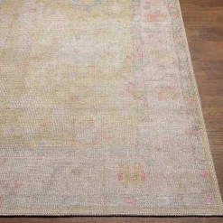 Kirklands Home Faded Botanical Washable Area Rug, 6x9 Clearance