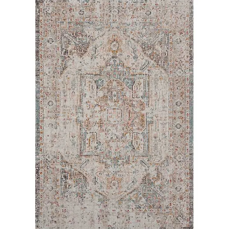 Kirklands Home Faded Turkish Indoor/Outdoor Area Rug, 7x9 Ivory Discount