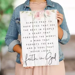 Kirklands Home Faith in God Wall Plaque