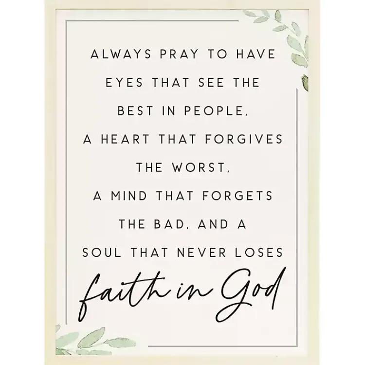 Kirklands Home Faith in God Wood Wall Plaque Hot