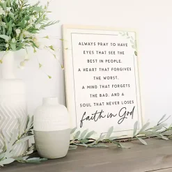 Kirklands Home Faith in God Wood Wall Plaque Hot