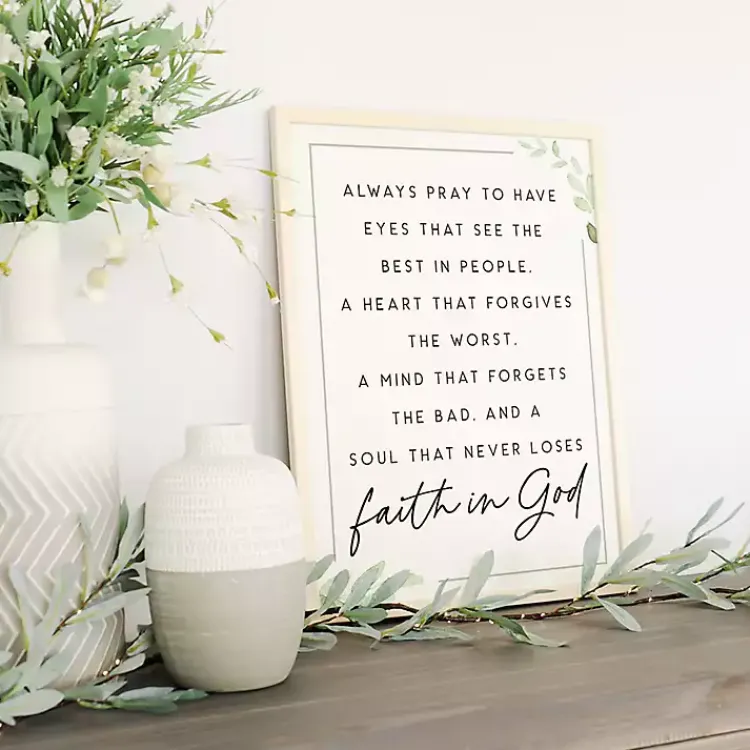 Kirklands Home Faith in God Wood Wall Plaque Hot