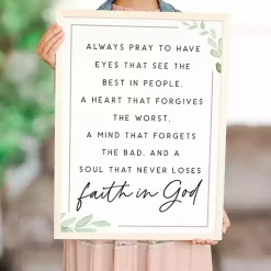 Kirklands Home Faith in God Wood Wall Plaque Hot
