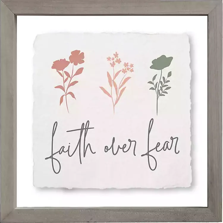 Kirklands Home Faith Over Fear Wall Plaque Clearance