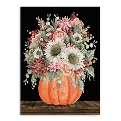Fall>Kirklands Home Fall Bouquet & Pumpkin Canvas Art Print, 18x24 in.