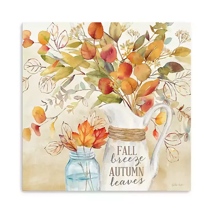 Fall>Kirklands Home Fall Breeze Autumn Leaves Canvas Print, 30x30 in.