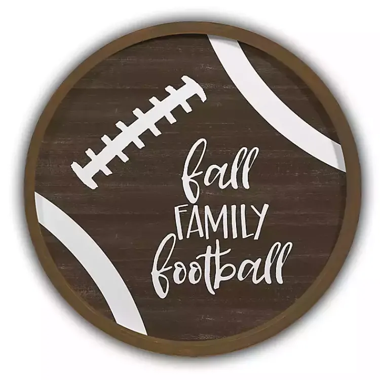 Fall>Kirklands Home Fall Family Football Framed Wall Plaque Brown