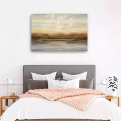 Kirklands Home Fall Lake Sunset Canvas Art Print, 48x32 in. Clearance