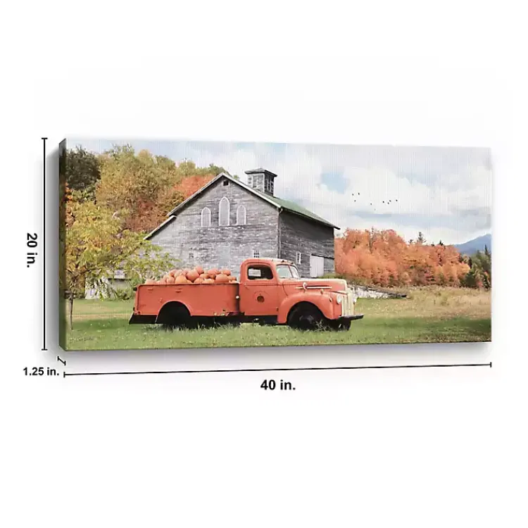 Fall>Kirklands Home Fall Truck and Barn Canvas Art Print