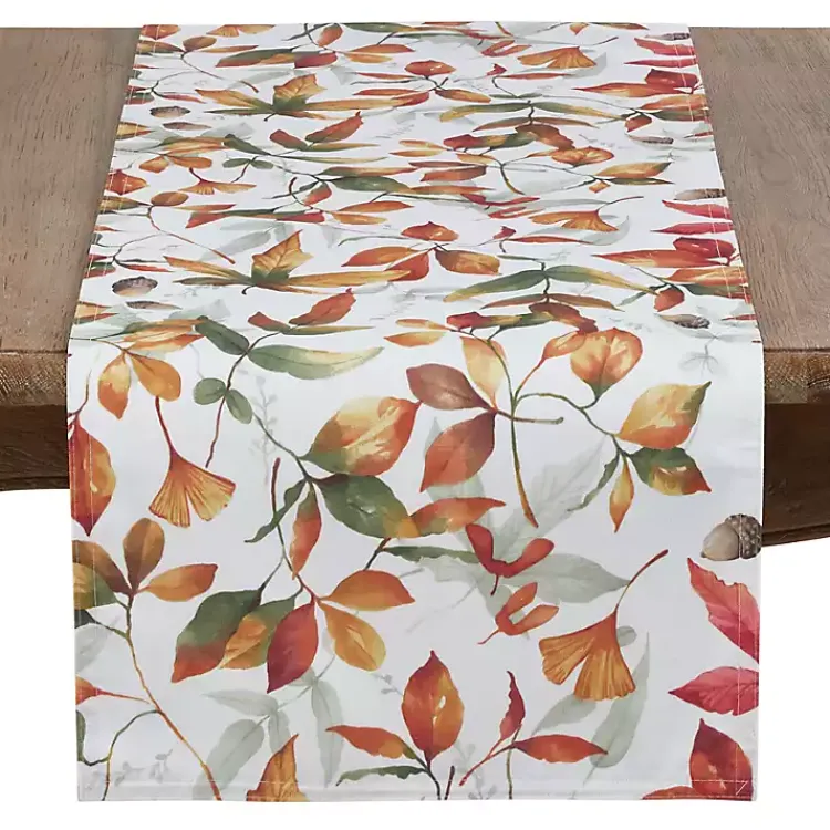 Kirklands Home Falling Leaves Acorn Harvest Table Runner Discount