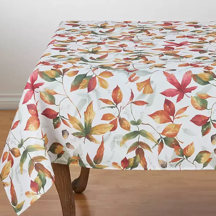 Kirklands Home Falling Leaves Acorn Harvest Square Table Cloth Online