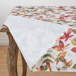Kirklands Home Falling Leaves Acorn Harvest Square Table Cloth Online
