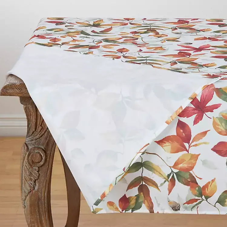 Kirklands Home Falling Leaves Acorn Harvest Square Table Cloth Online