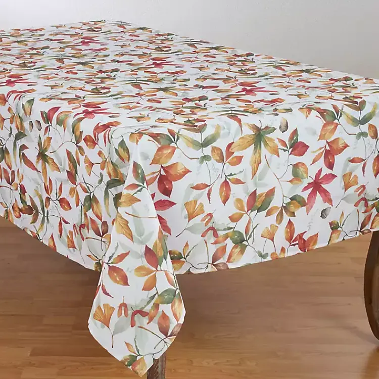 Kirklands Home Falling Leaves Acorn Harvest Table Cloth Discount