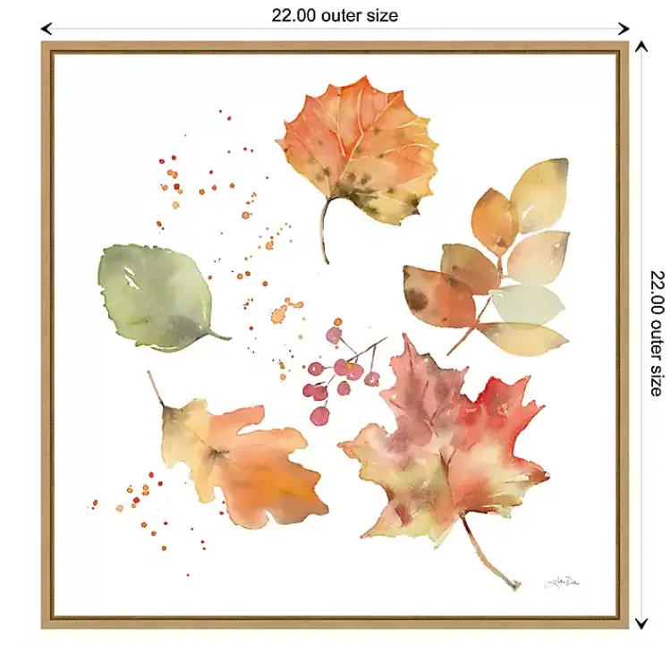 Fall>Kirklands Home Falling Leaves Framed Wall Art