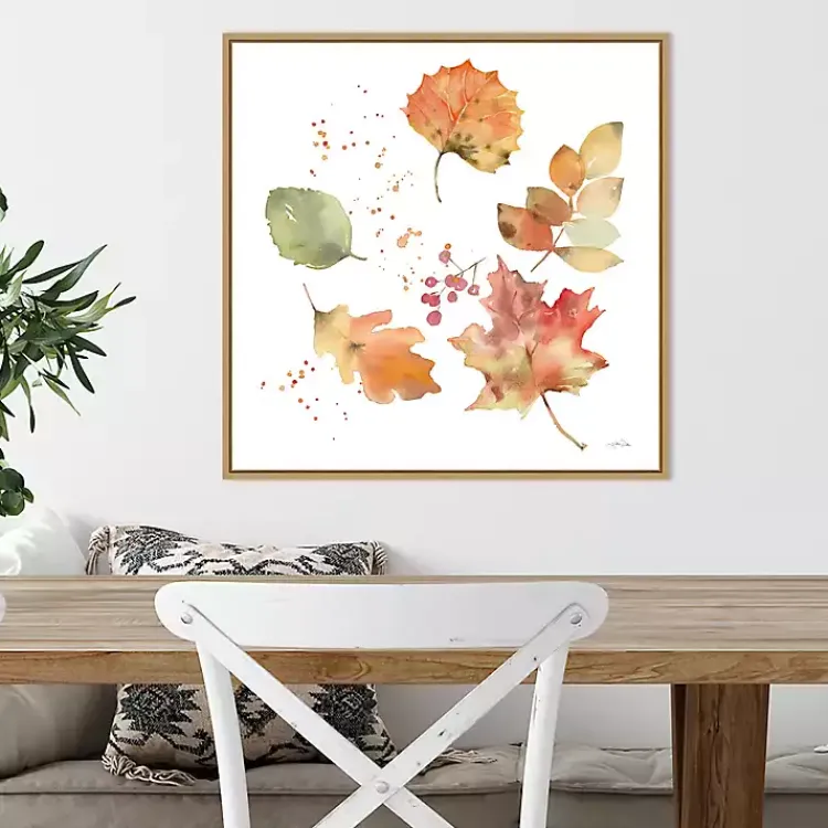 Fall>Kirklands Home Falling Leaves Framed Wall Art