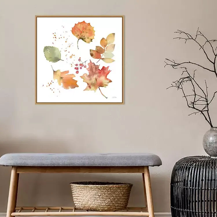 Fall>Kirklands Home Falling Leaves Framed Wall Art
