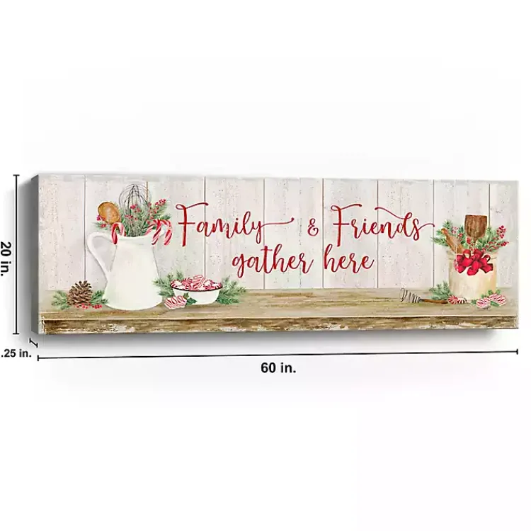 Christmas Art & Wall Decor>Kirklands Home Family & Friends Gather Here Canvas Print Multi