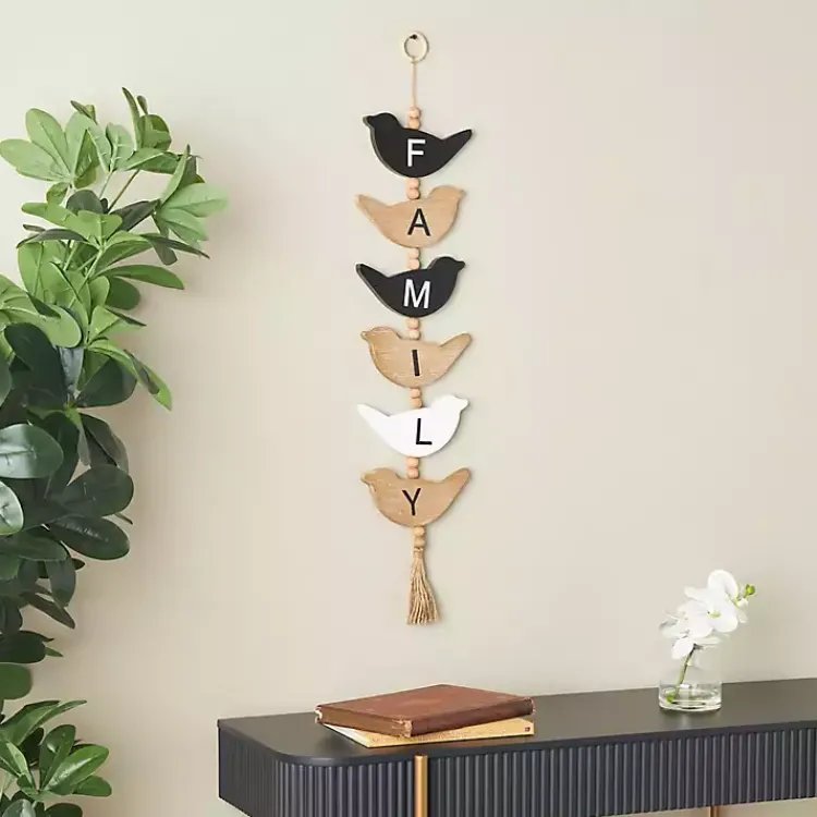 Kirklands Home Family Bird Shaped Wood Wall Sign Discount