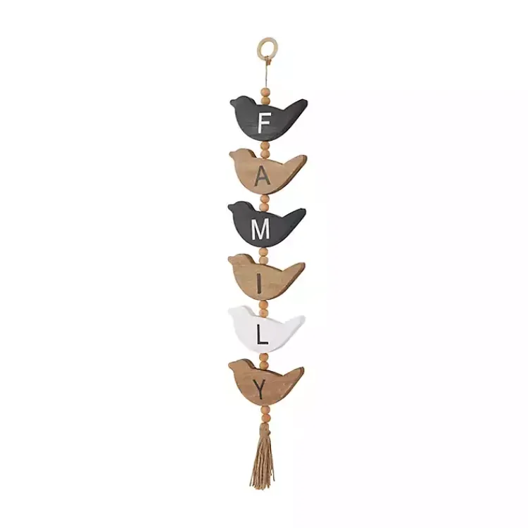 Kirklands Home Family Bird Shaped Wood Wall Sign Discount
