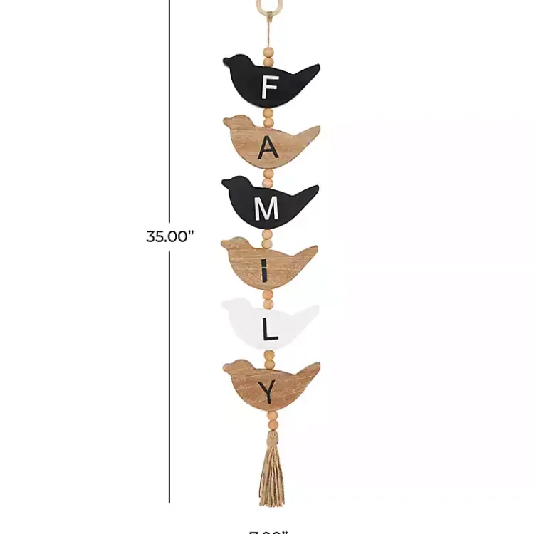 Kirklands Home Family Bird Shaped Wood Wall Sign Discount