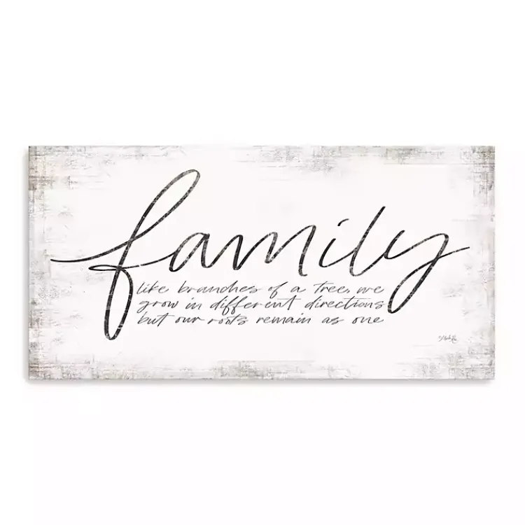 Kirklands Home Family Branches Canvas Art Print, 40x20 in. White Online