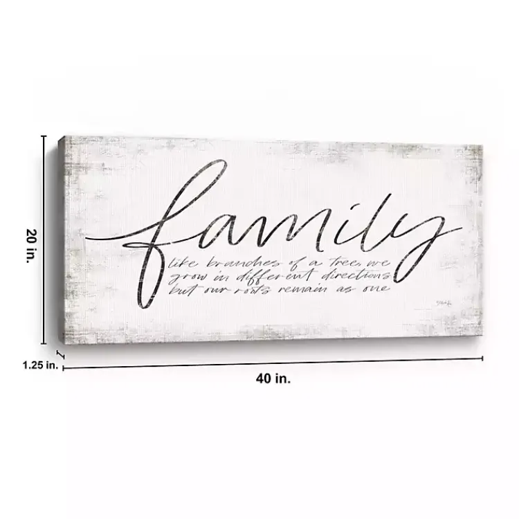 Kirklands Home Family Branches Canvas Art Print, 40x20 in. White Online