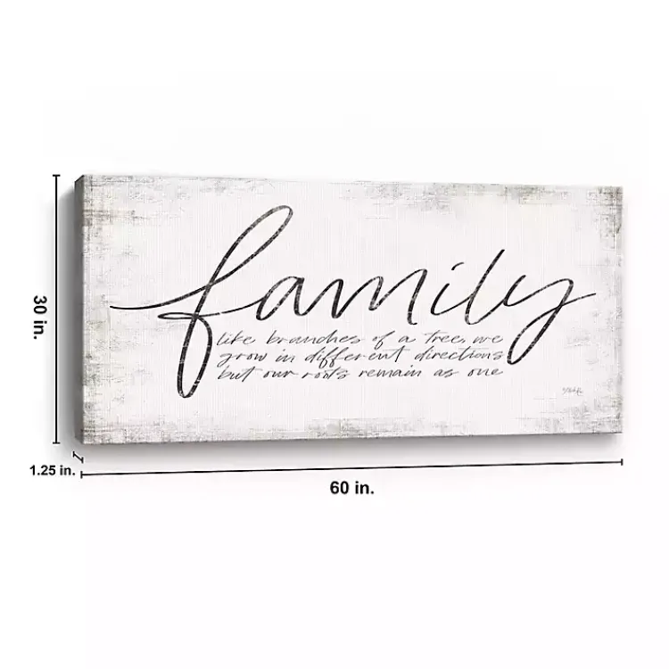 Kirklands Home Family Branches Canvas Art Print, 60x30 in. White Hot