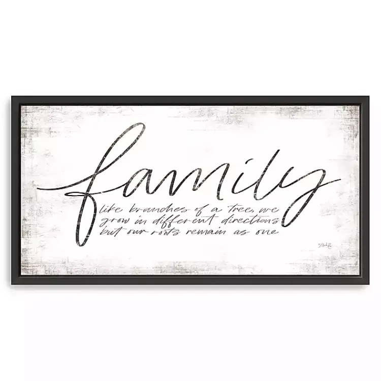 Kirklands Home Family Branches Framed Canvas Art Print, 42x22 in.