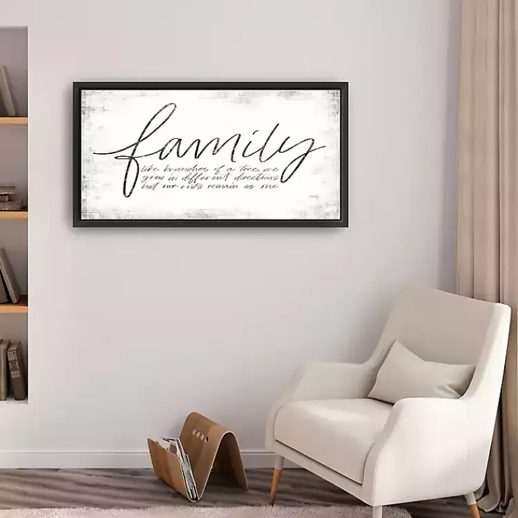 Kirklands Home Family Branches Framed Canvas Art Print, 42x22 in.