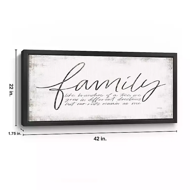 Kirklands Home Family Branches Framed Canvas Art Print, 42x22 in.