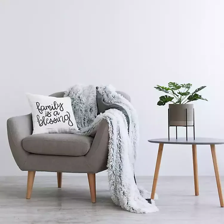 Fall>Kirklands Home Family is a Blessing Harvest Throw Pillow White