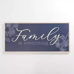 Kirklands Home Family is Everything Wall Plaque Blue New