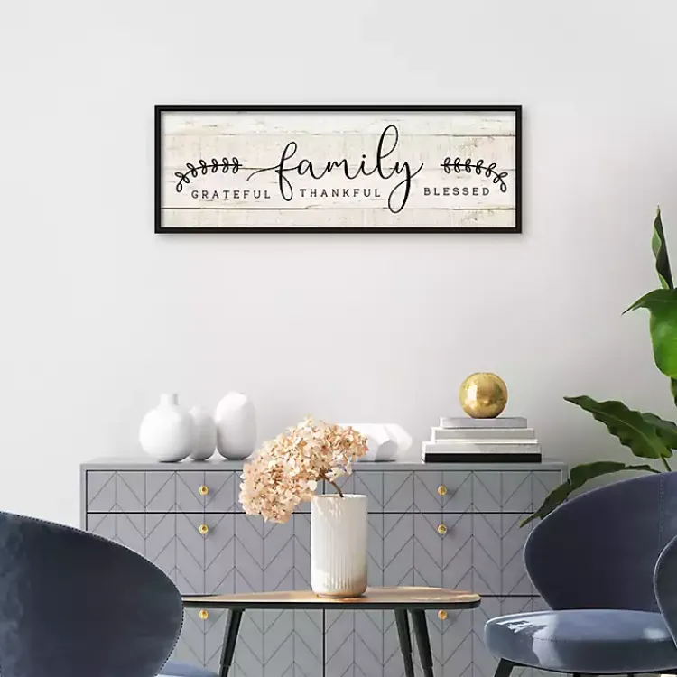 Kirklands Home Family Thankful Grateful Blessed Wood Wall Plaque Tan Discount