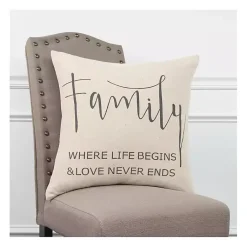 Pillows>Kirklands Home Family Where Love Never Ends Pillow