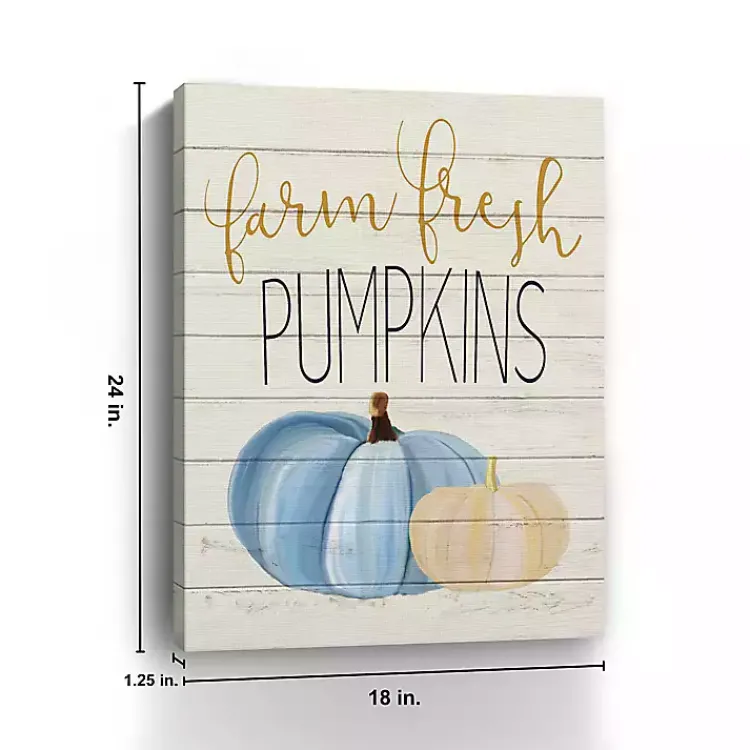 Fall>Kirklands Home Farm Fresh Pumpkins Canvas Art Print Ivory