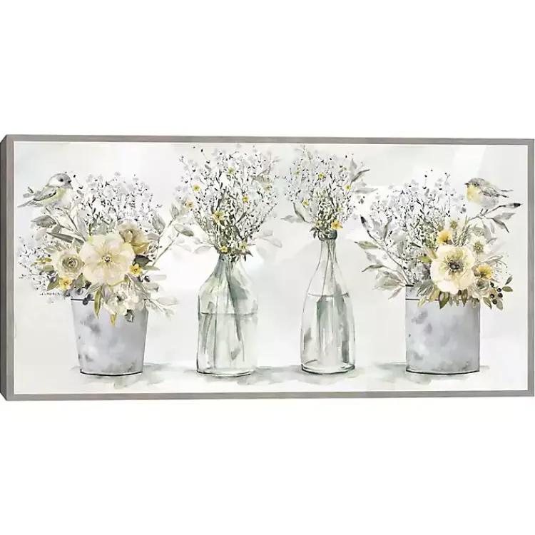 Kirklands Home Farmhouse Bouquets Framed Canvas Art Print Hot