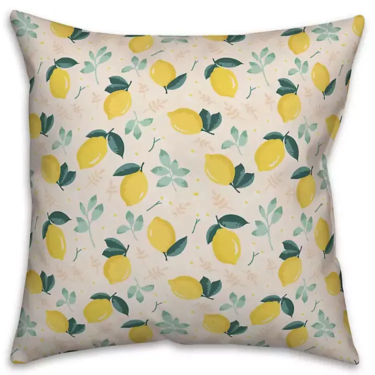 Pillows>Kirklands Home Farmhouse Lemons Reversible Pillow Yellow