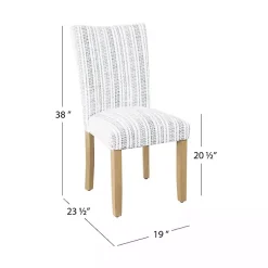 Kirklands Home Farmhouse Stripes Highback Dining Chairs, Set of 2 Clearance