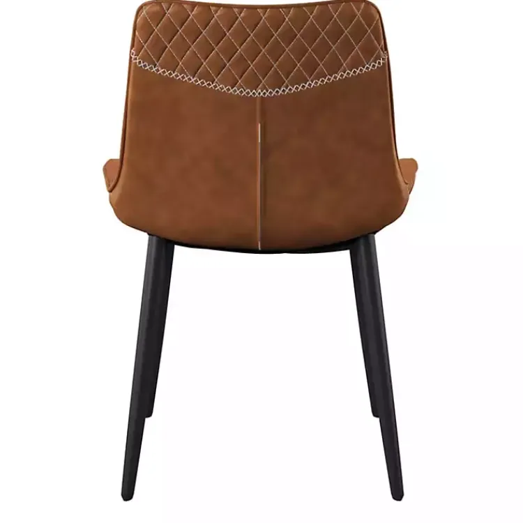 Kirklands Home Faux Leather Dining Chairs, Set of 2 Brown Hot