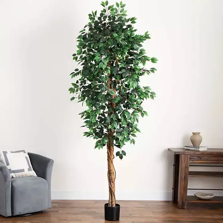 Trees & Topiaries>Kirklands Home Faux Ficus Tree, 9 ft.