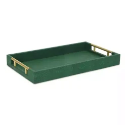 Decorative Trays>Kirklands Home Faux Leather Tray Green