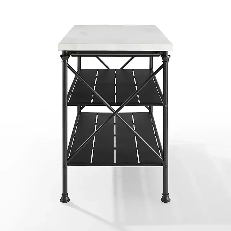 Kirklands Home Faux Marble Top 3-Tier Melody Kitchen Island Hot