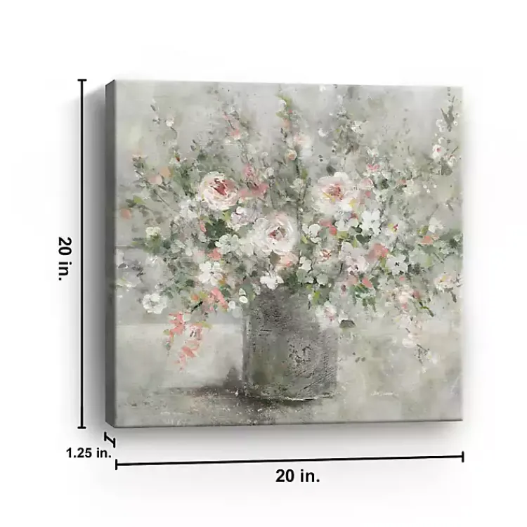 Kirklands Home Felicitous Floral Canvas Art Print, 20x20 in. Gray Best