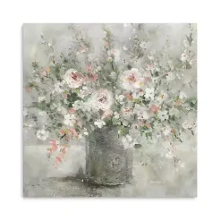 Kirklands Home Felicitous Floral Canvas Art Print, 40X40 in. Gray New