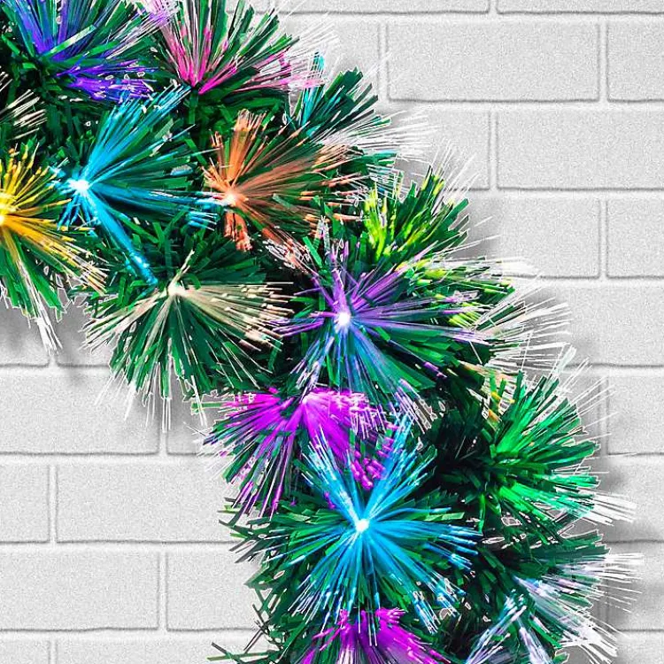 Christmas Wreaths>Kirklands Home Fiber Optic Color Changing Christmas Wreath Green