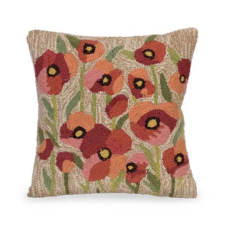Kirklands Home Field of Dreams Hand Hooked Outdoor Throw Pillow Clearance