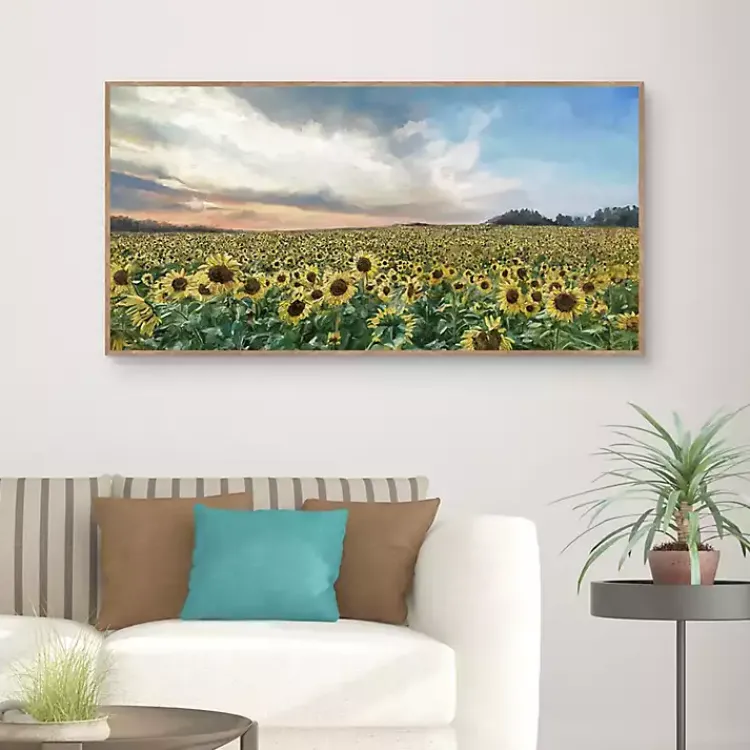 Kirklands Home Field of Gold Framed Canvas Art Print Multi