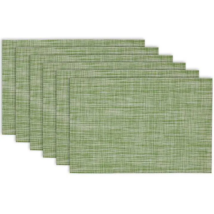 Kirklands Home Fig Tweed Placemats, Set of 6 Green