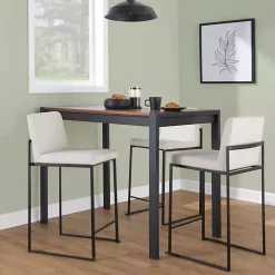 Kirklands Home Fiji Beige Upholstered Counter Stools, Set of 3 Tan Online